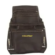 BUILDPRO 10 POCKET LEATHER NAIL & TOOL BAG LWNBOT10