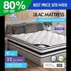 STARRY EUCALYPT Mattress Pillow Top Foam Bed King Size Bonnell Spring 22cm