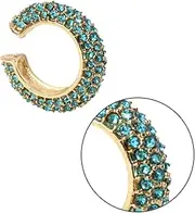 [GAROZATION] Ear Clip Alloy Rhinestone Ear Cuff Ear Cartilage Cuff Earmuffs Non Piercing Clip on Clip on Hoop Earings for Women Hoop Ear Cuff Gold Plated Ear Rhinestones Earring