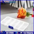 10 Grids Compartments Plastic Transparent Organizer Diamond Storage Box AU