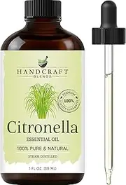 Handcraft Blends Citronella Essential Oil - 100% Pure and Natural - Premium Grade Essential Oil for Diffuser and Aromatherapy - 1 Fl Oz