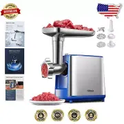 Compact Electric Meat Grinder with Kubbe Attachment & Stainless Steel Plates
