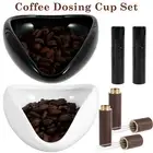 Coffee Bean Dosing Cup and 8ml Spray Bottle Set Ceramic Dosing Vessel Tray fliIK