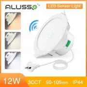 PIR Motion Sensor 12W 90mm LED Downlights Light Warm/ Cool/Daylight 3CCT AU Plug