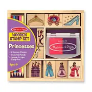 Melissa & Doug Wooden Princess Stamp Set Kids/Childrens Interactive Play Toy 4y+