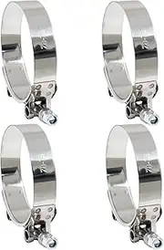 4 Pack T-Bolt Hose Clamp Clamp Range 2.7"-3"(70-78mm) Stainless Steel Radiator Hose Clamp Intake Intercooler Pipe Tube Clamps Turbo Pipe Clamps