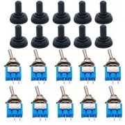 TWTADE / 10 Pcs On/Off Mini Subminiature Toggle Switch Car Dash Dashboard SPS...