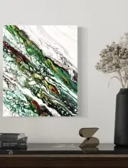 Abstract Canvas Acrylic Painting Original Poured Method