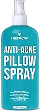 TreeActiv Anti-Acne Pillow Spray | Pimple Prevention & Freshener for Pillowcases, Bedding, Blanket, Fabric, & Linen Sheets | Aromatherapeutic Sleeping Mist with Pure Tea Tree Oil | 1000+ Sprays