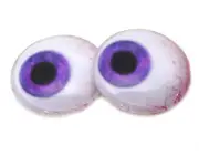Pair Side Glance Purple Glass Eyes Jewelry Taxidermy Flatback Cabochons