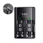 Cargador rápido inteligente AA AAA para pilas recargables AA AAA 9V Ni-MH Ni-CD