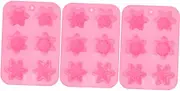 3pcs Snowflake Stencil Soap Molds Making Soaps Soap Mods Fake Maker Mini Unique Prank Kit DIY Mold Candle Casting Mold Silicone Die Silicone Mold Handmade Soap Die Pink SHINEOFI