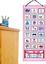 Children's Daily Schedule Chart, Visual Schedule Picture Card | Vista Print Chore Reward Chart - Bedtime Routine Children Visual Schedule PVC Bag Waterproof Promotes Good Habits