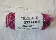 Kreinik Balger Metallics #16 Medium Braid #24 FUCHSIA Polyester 15M Thread