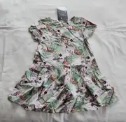 Disney The Jungle Book Girls Pink Printed Short Sleeve Dress Size 2 New