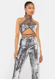 As You Please Sequin Pants Set