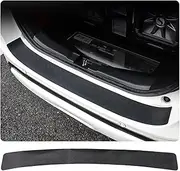 2 Pack Vehicle Rear Bumper Protector Guard Anti-Scratch Carbon Fiber Trunk Door Sill Protection Strip Sticker, Universal SUV, Car, Truck