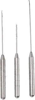 Fishing Bait Needle Set 3 in 1 Combo Set Aluminium Alloy Carp Fish Drill Tackle Rigging Tool Kit Silver Lightweight Convenient Outdoors