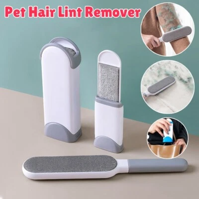 3x Pet Hair Lint Remover Clean Travel Furs Wizard Clear Cloth Brush Cleaner Self