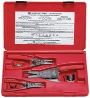 Wright Tool 9H1265K Snap Ring Plier Set, 3-Piece Silver