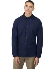 [Ben Sherman] Boucle Long Sleeve Shirt in Dark Navy