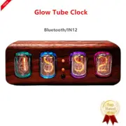 Bluetooth Clock IN12 Glow Tube Nixie Clock 4-Digit Alarm Clock w/ Touch Button