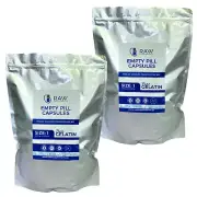 Empty Gelatin Clear Capsules Size 1 Halal Certified Kosher Gluten Gel 10,000 ct