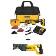 DEWALT Oscillating Tool Kit + Reciprocating Saw 20V MAX XR Li-Ion Brushless