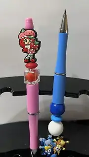 NEW Strawberry Shortcake Cartoon Beaded Pencil With Pencil Refill