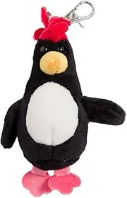 [Aurora] Wallace Gromit Feathers McGraw Plush Keyring, Black/Charcoal