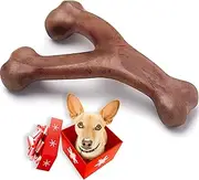 PeppyPawz Tough Dog Toys for Aggressive Chewers, Real Bacon Flavoured Bone, Interactive Dog Chew Toys for Boredom & Enrichment, Durable Hard Nylon, Puppies, Small & Medium Breed Pet Birthday Gift