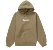 Supreme Box Logo Hooded Sweatshirt (FW23) Dark Sand Size L Brand New