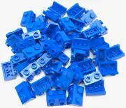 Lego 50 New Blue Bracket 1 x 2 - 1 x 2 Pieces Parts