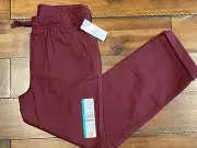 New Boys Wonder Nation Pull-On School Uniform Pants Size Large Maroon