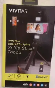 VIVITAR WIRELESS DUAL LED LIGHTS Selfie Stick Tripod