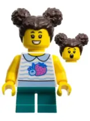 LEGO® Minifig cty1520 - Child - Girl, White Collared Shirt with Fruit