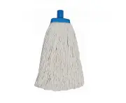 Edco Contractor Cotton Mop Blue Plastic Ferrule - Last Stock - White 500G