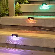 4Pcs Solar Waterproof Fence Yard Lamp Lamp Deck Lights Wall Landscape Lamp -Multi Colour