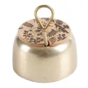 Cravings By Chrissy Teigen 4 Inch Aluminum Spice Cellar and Spoon in Gold with M