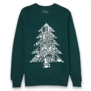 Marvel Christmas Tree Unisex Christmas Jumper - Green