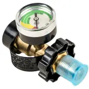 Propane Tank Adapter with Gauge Converts POL Tank Service Valve QCC1