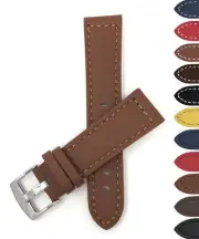 20mm Leather Aviator Watch Strap Band for Technomarine Manta, Ray, Sea