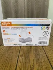 Cloudy Bay 3 Inch 5 Color Ultra Thin Led Recessed Light With Junction Box -A1