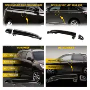 2X Exterior Door Front Handle Black for RX330 Lexus GX470 RX350 RX400h 2003-2009 (for: Lexus)