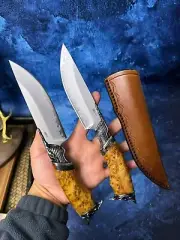 Handmade Japanese SKD-11 Steel Fixed Blade Knife Pirate Design Collectible