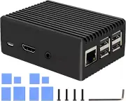 for Raspberry Pi 3 B+ Case, Aluminum Alloy Heavy Duty Passive Cooling Metal Case