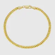 18K Gold Plated Cuban Link Chain Bracelet 5mm Mens Miami Curb Stainless Steel Jewelry