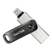 SanDisk iXpand USB Flash Drive 64GB Type-A / Lightning Black, Silver [SDIX60N-064G-GN6NN]