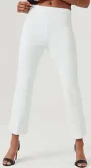 Spanx Women's On-the-Go Kick Flare Pant 20373R Classic White size L Large NWT