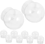 24Pcs Plastic Water Globes for Christmas Crafts Clear Empty Snow Globes for Creative Decoration for Holiday Projects and Designs